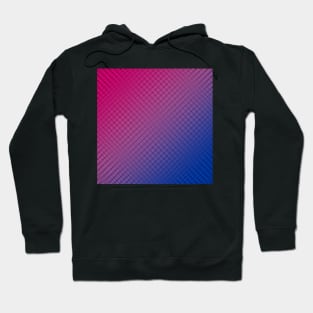 Dark Pink Purple Blue Grid Gradient - Bisexual Colors - Bi Flag Hoodie